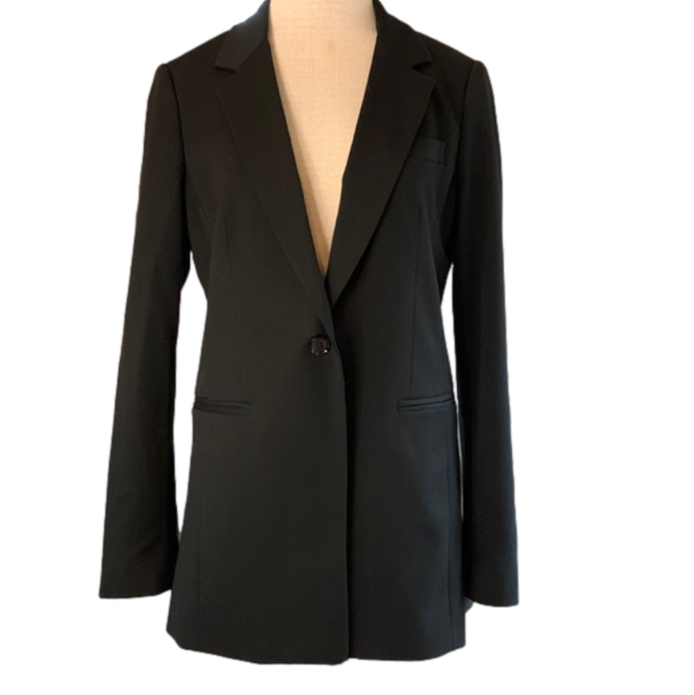 Express Black Tailored Blazer with Notched Lapel